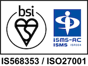 ISO27001認証ロゴマーク（認証登録番号IS 568353）